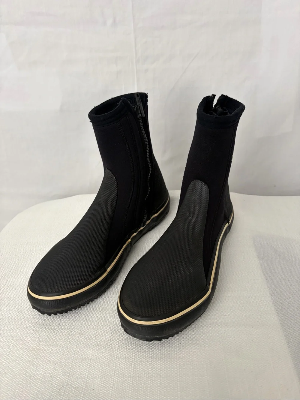 Tigullio Black Neoprene Dive Boots Size 37-38 Unisex Excellent(F288)